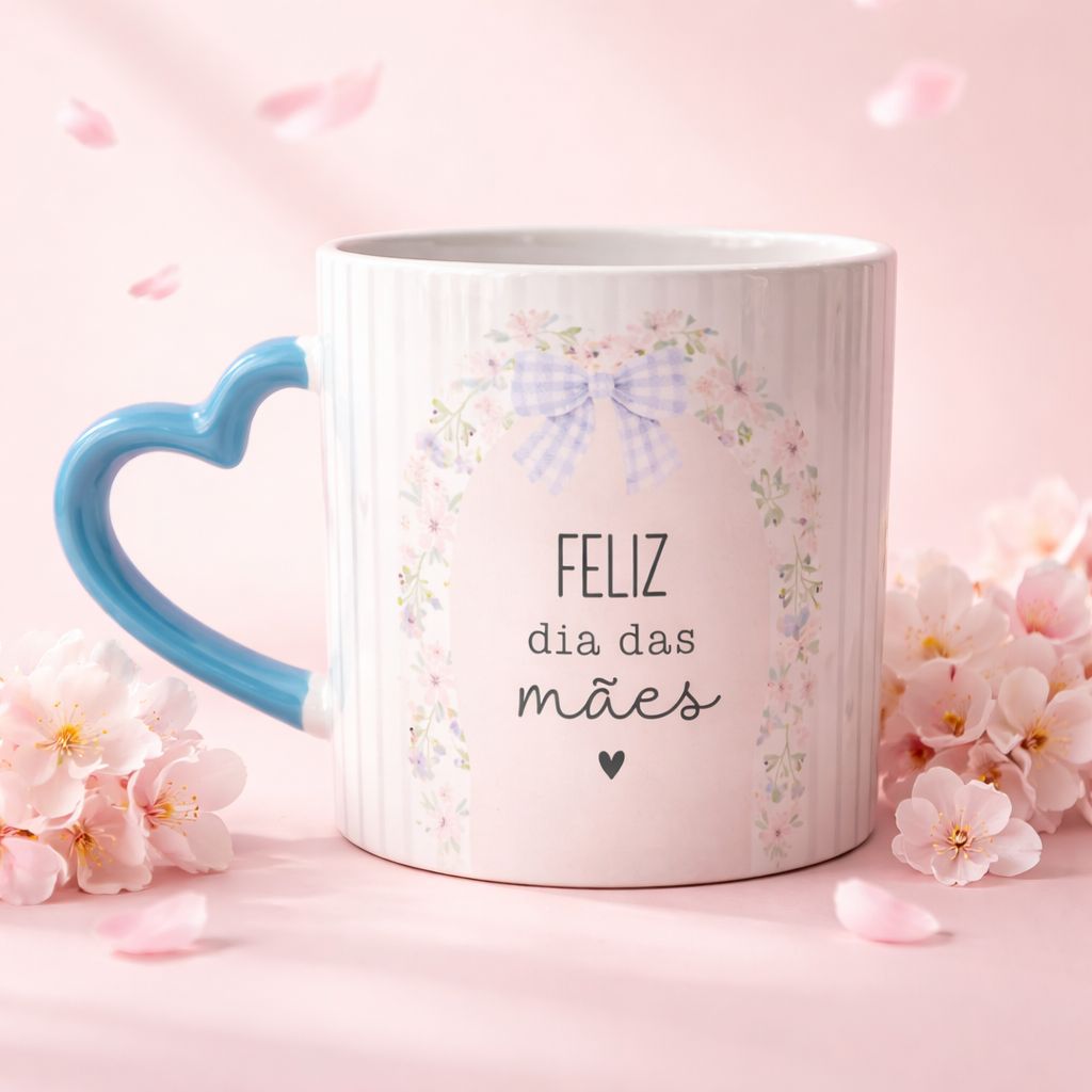 CANECA ALÇA CORACAO AZUL