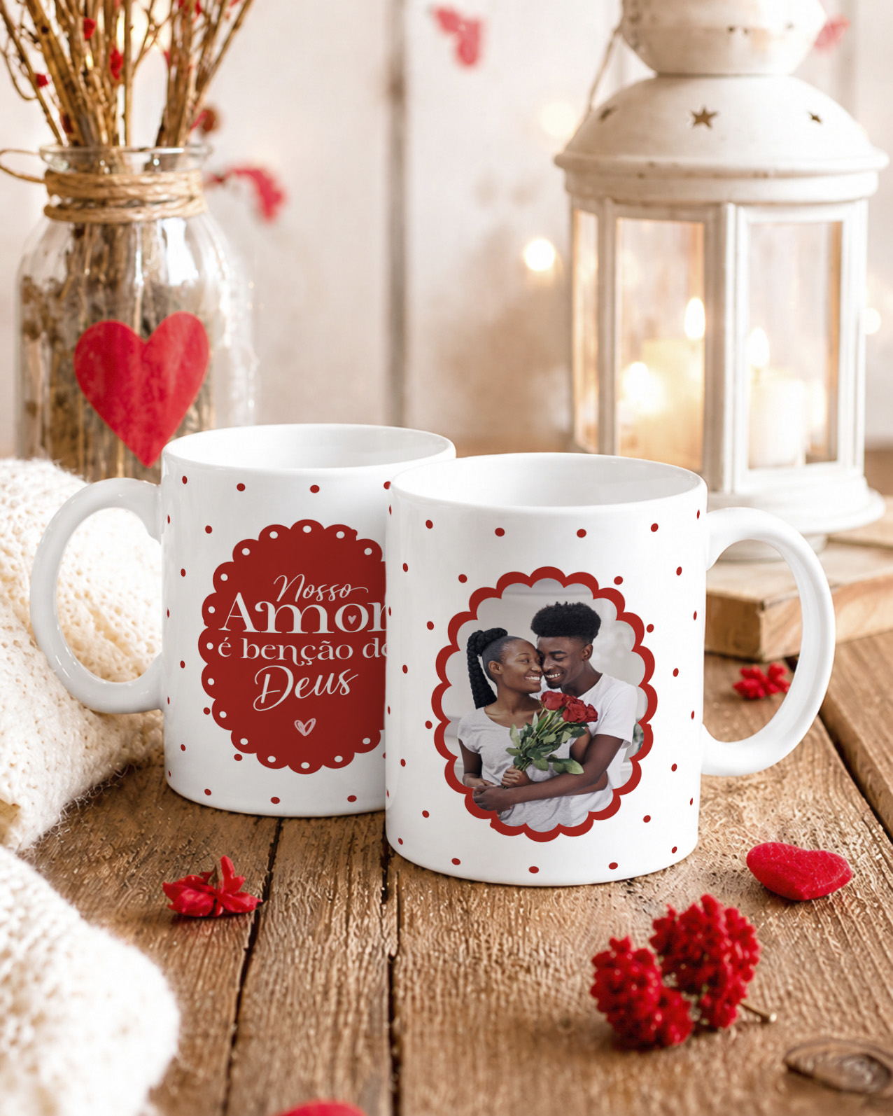 Caneca Nosso Amor é Benção de Deus Poá