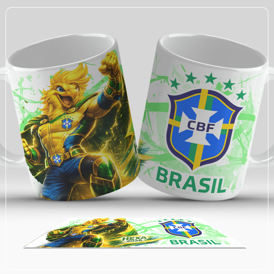 Caneca Brasil Copa 2026 - Herói Hexa