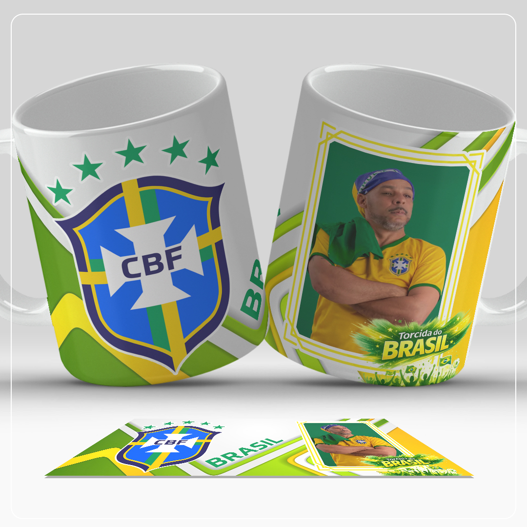 Caneca Brasil Copa 2026 - Foto Torcida do Brasil