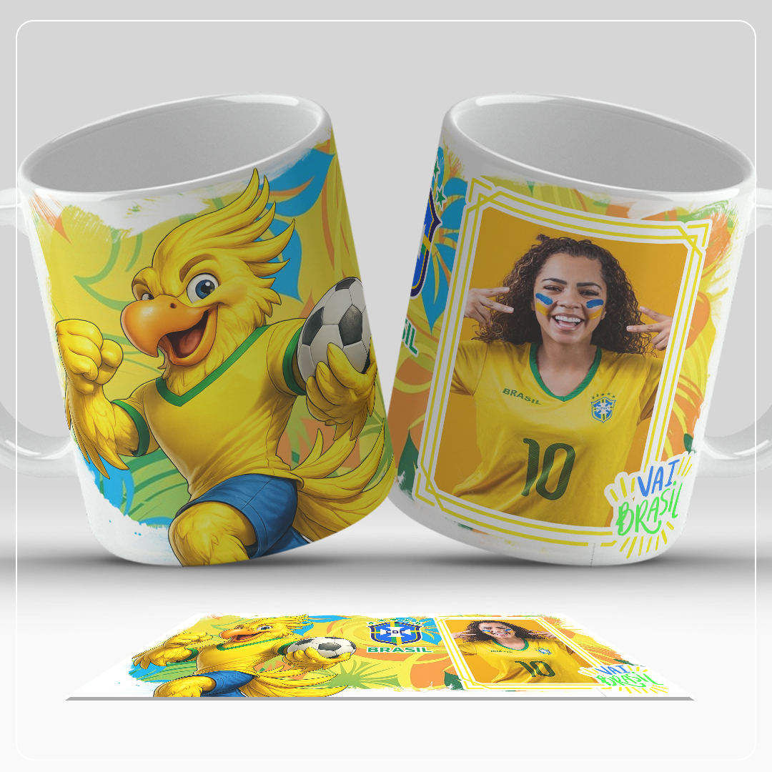 Caneca Brasil Copa 2026 - Foto Vai Brasil