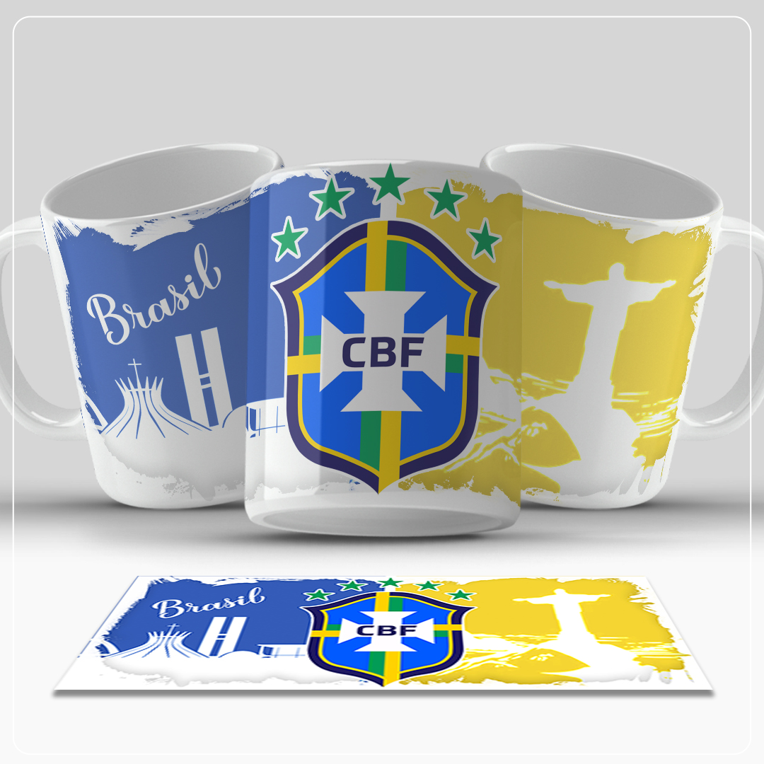 Caneca Brasil Copa 2026 - Cristo Redentor